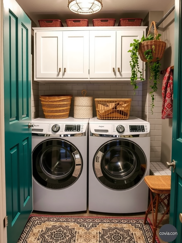 Boho Laundry Room Hamper Ideas