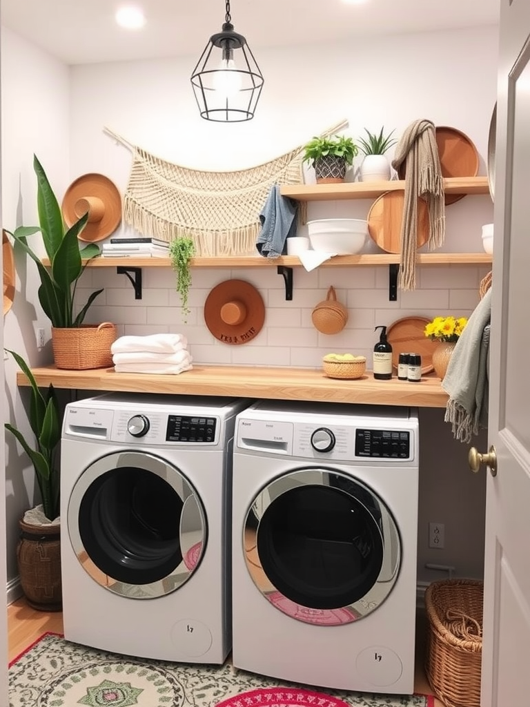 DIY Boho Laundry Room Projects